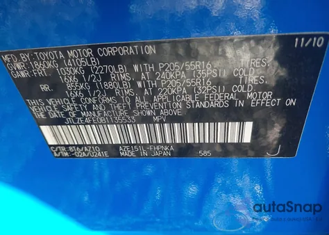 2011 Scion Xb Release Series 8.0 from USA, damaged, VIN JTLZE4FE0B1135533